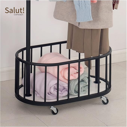 Porte-Vetements en Metal avec Roues
