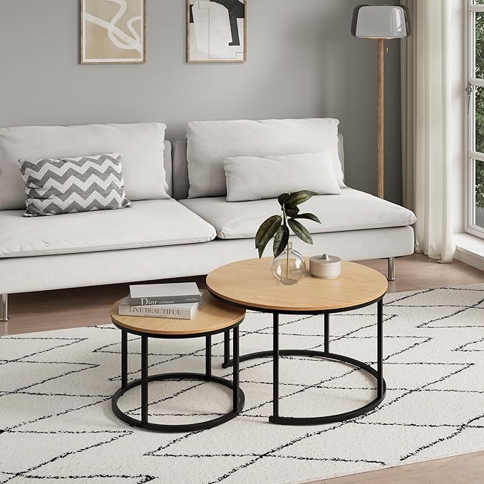 Ensemble table basse rond