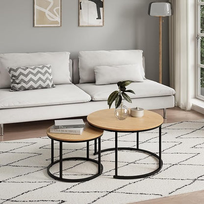Ensemble table basse rond