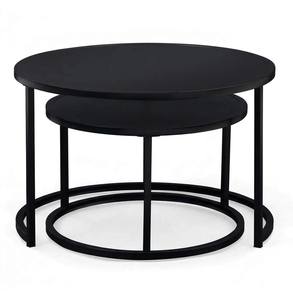 Ensemble table basse rond